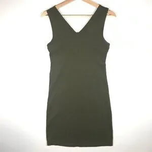 slim fit dress slacks Olive Green Wrap Fit Dress